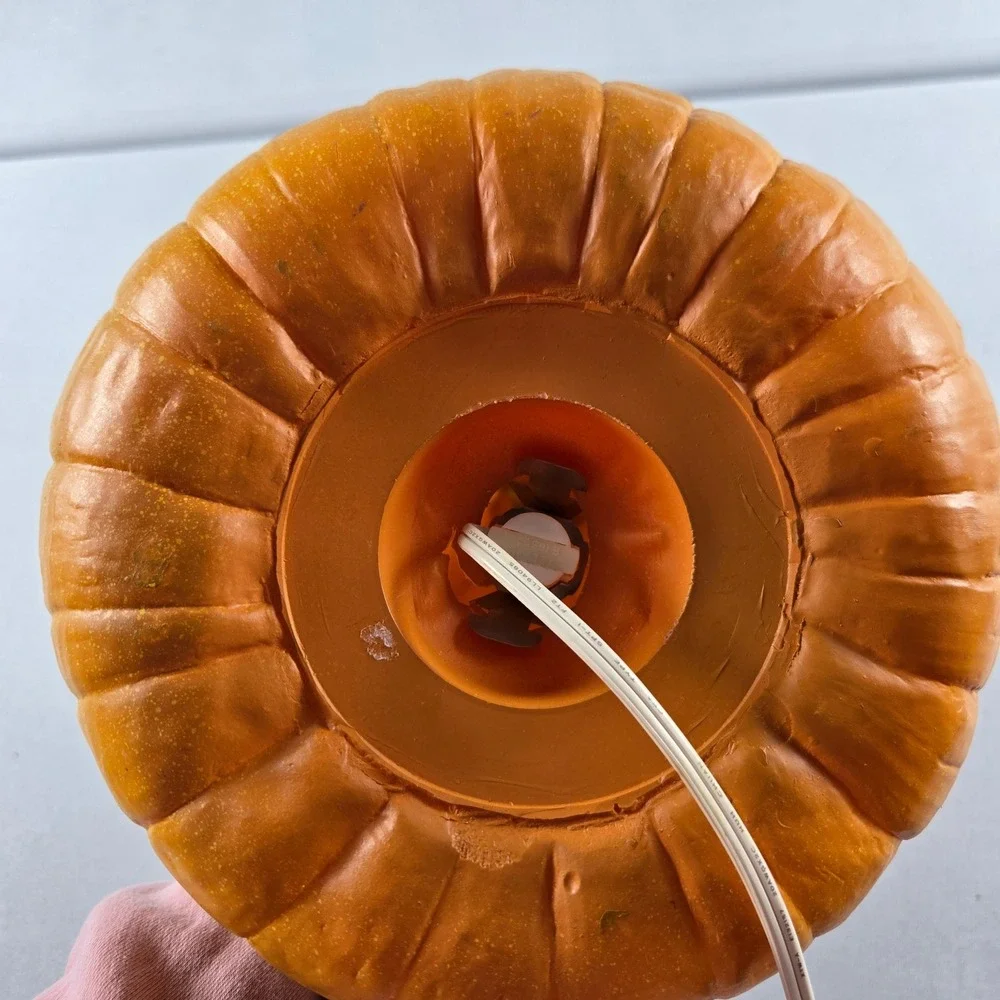 Vintage Halloween Jack O Lantern Pumpkin Light Blow Mold Table Decor Working